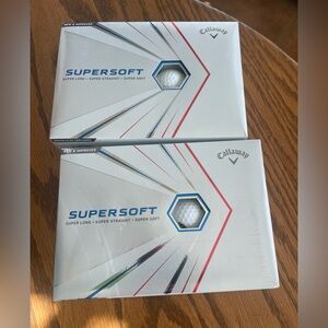 Callaway SuperSoft Golf Balls Two Dozen Super Long Straight Soft White NEW BOX!
